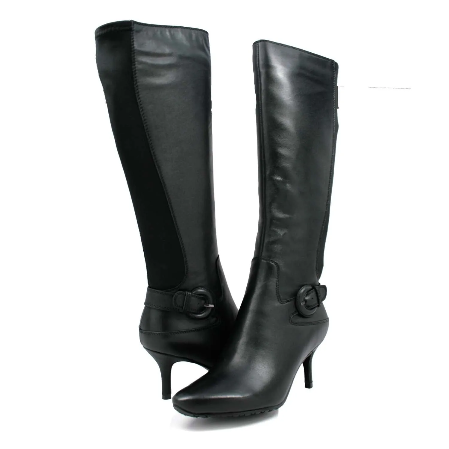 Solemani Rochelle Leather Heel Dress Boots - Stylish and Versatile