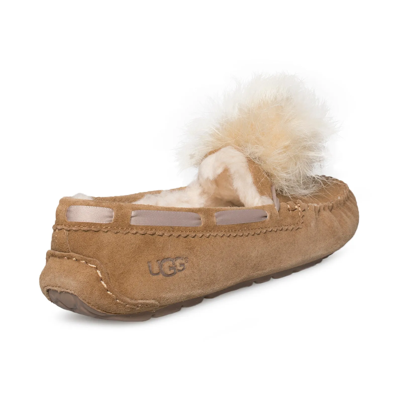 UGG Dakota Pom Pom Chestnut Slippers