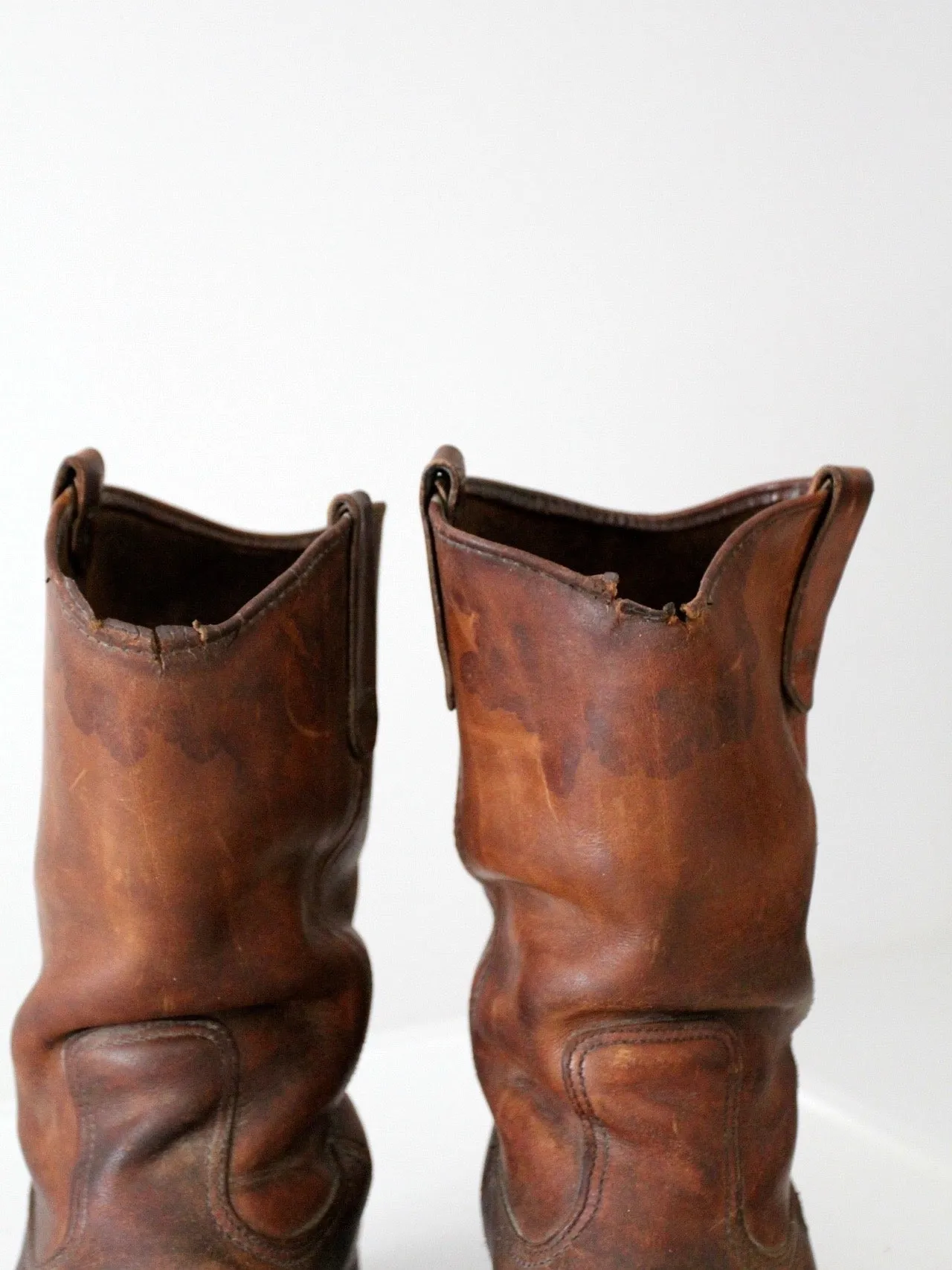 vintage leather work boots by Red Wing