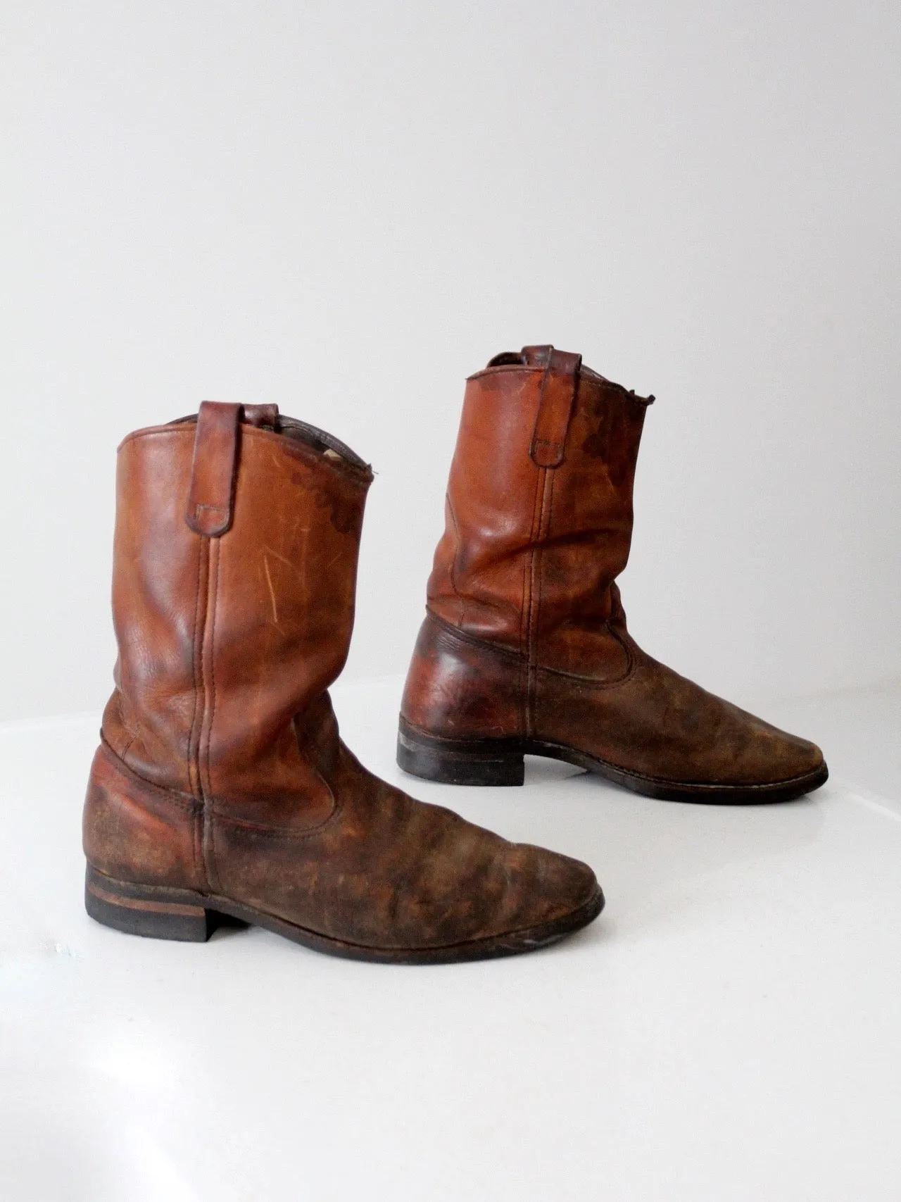 vintage leather work boots by Red Wing