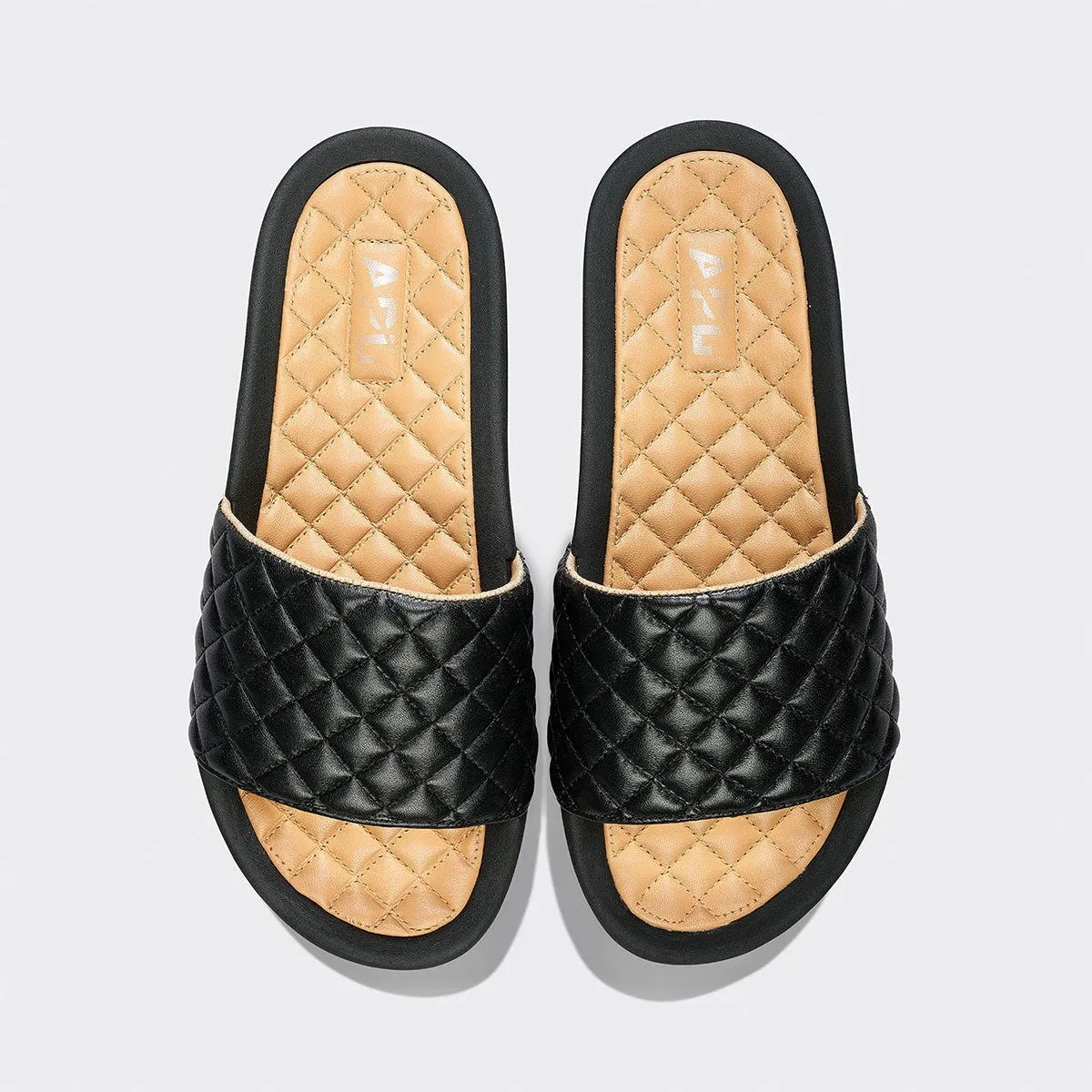 Women's Lusso Slide Black / Tan