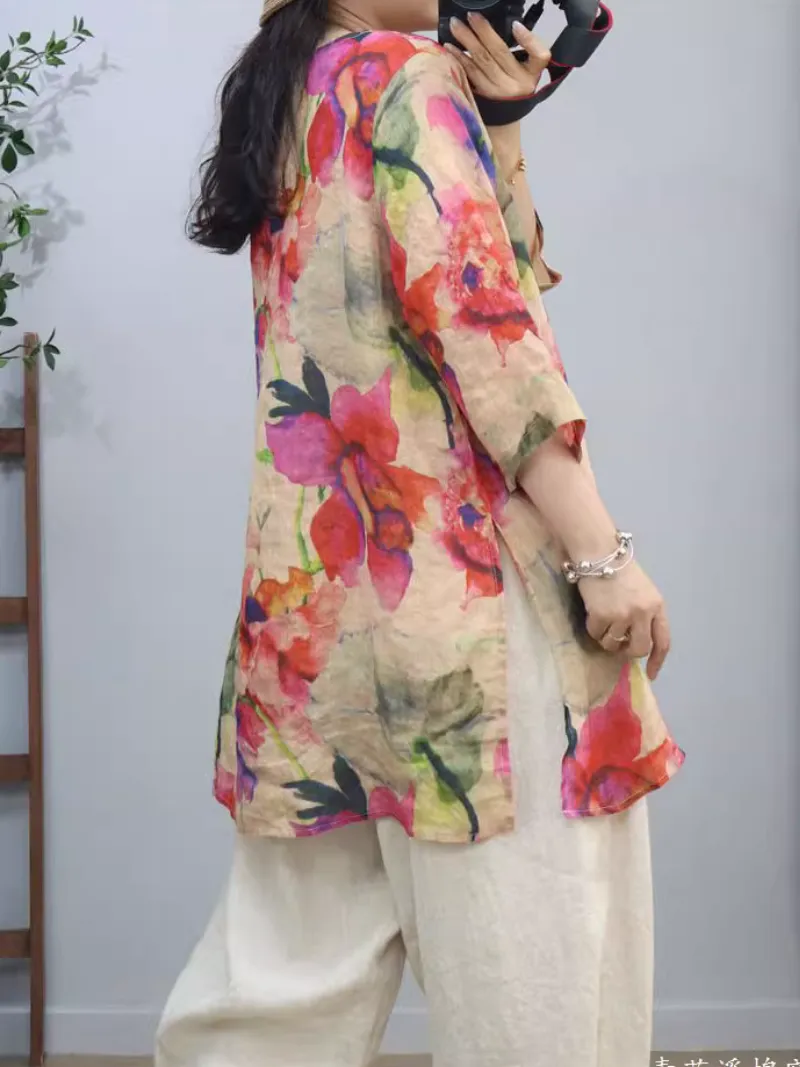 Women's Stylish Everyday Summer Retro Printing Tops