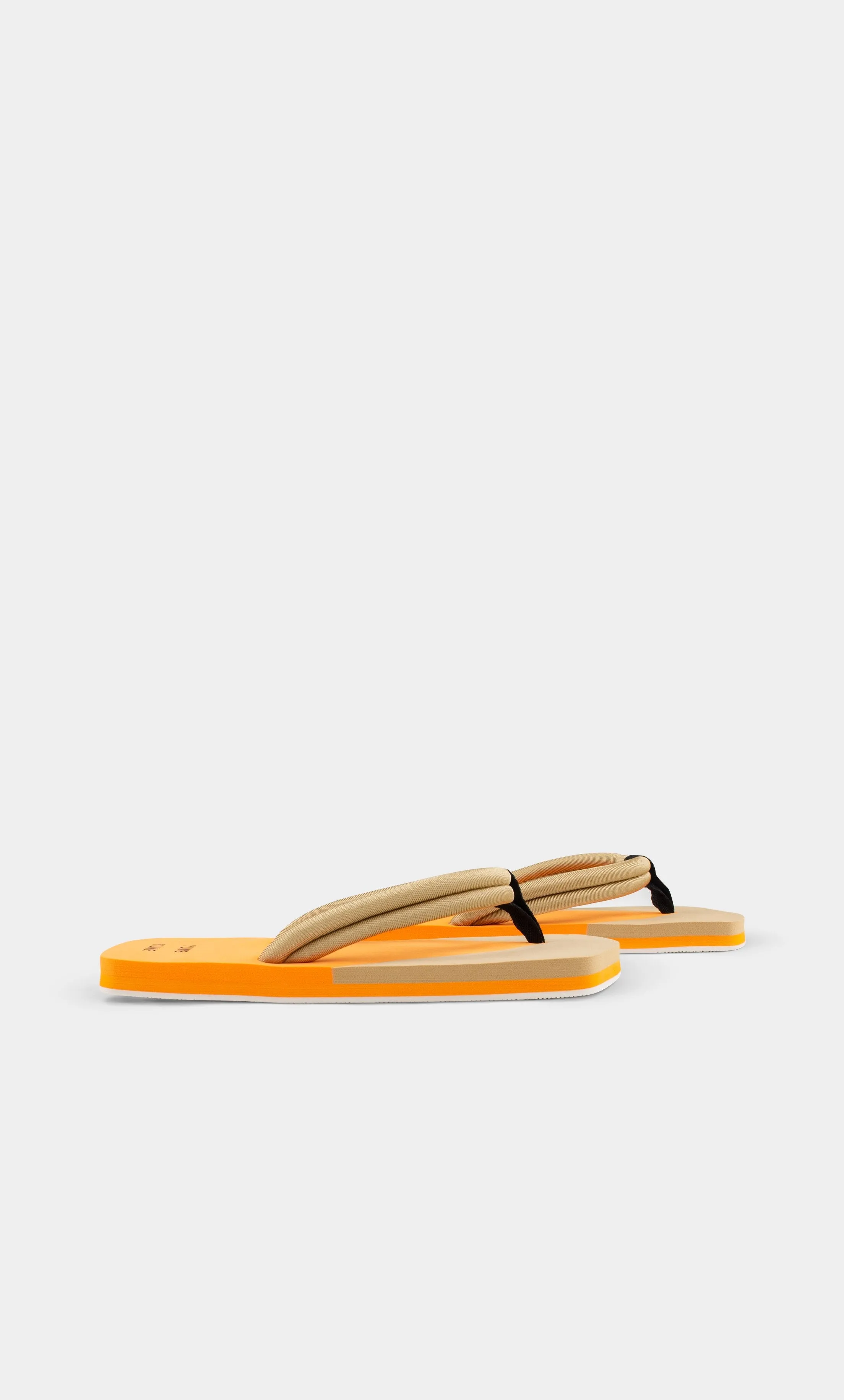 Xigy Beige Orange Flip Flops