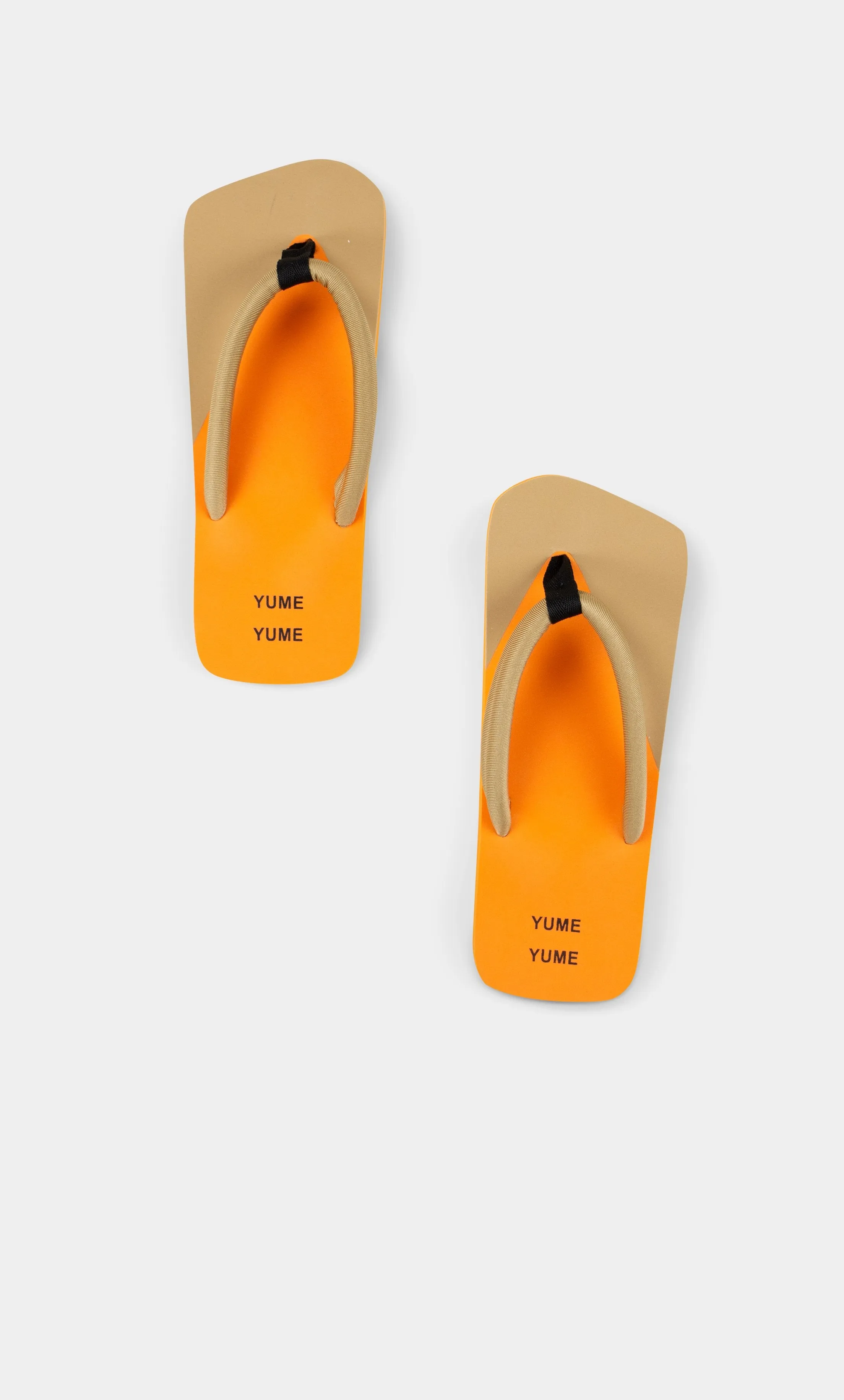 Xigy Beige Orange Flip Flops