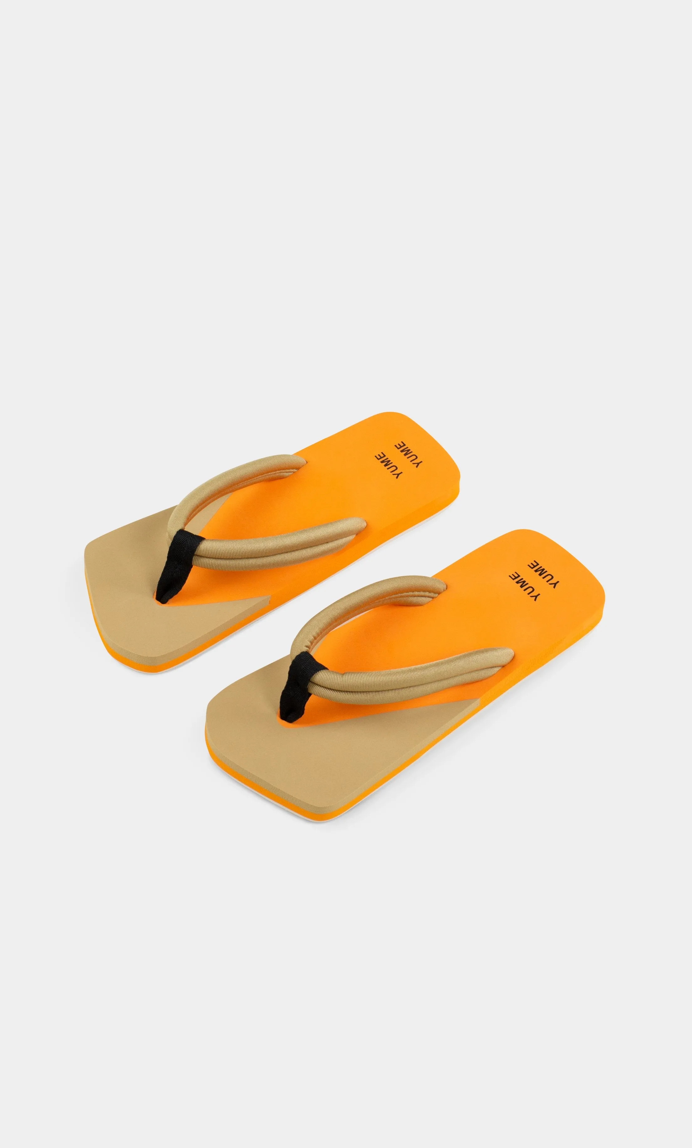 Xigy Beige Orange Flip Flops